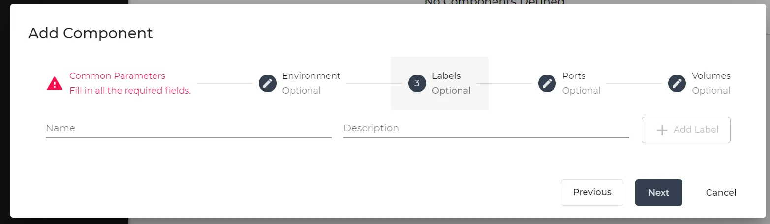 Add Component: Labels