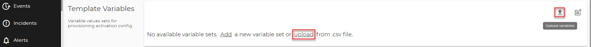 Upload Template Variables Upload Template Variables