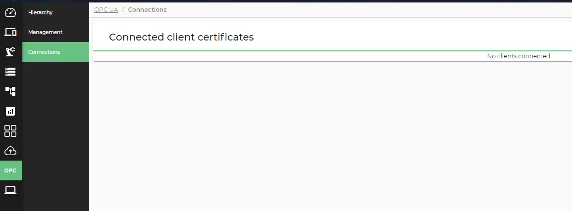 The Connections pane