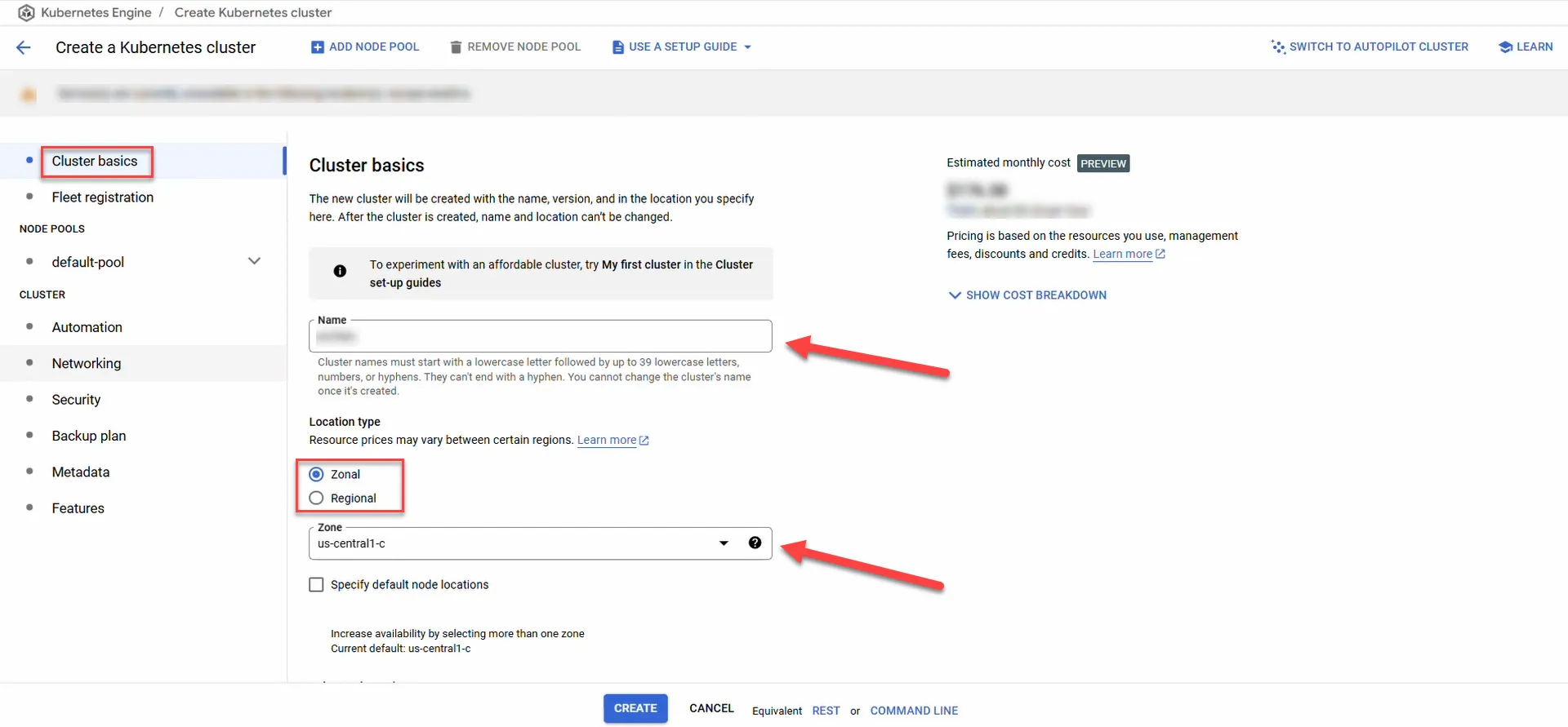 Create an Autopilot cluster 