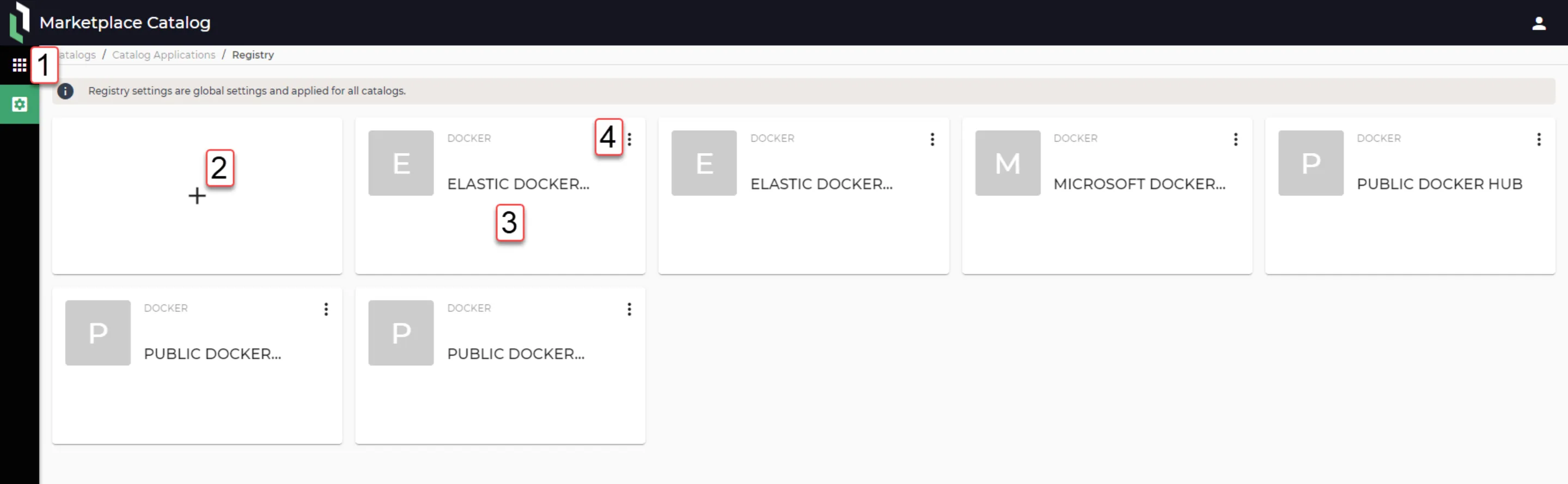 Catalog Applications: Registry