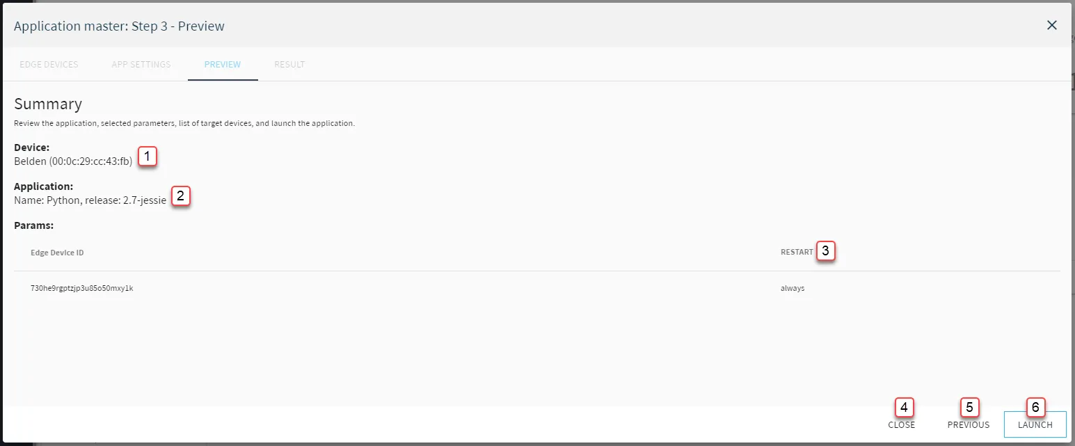 Deploy an Application Step 3 : Preview
