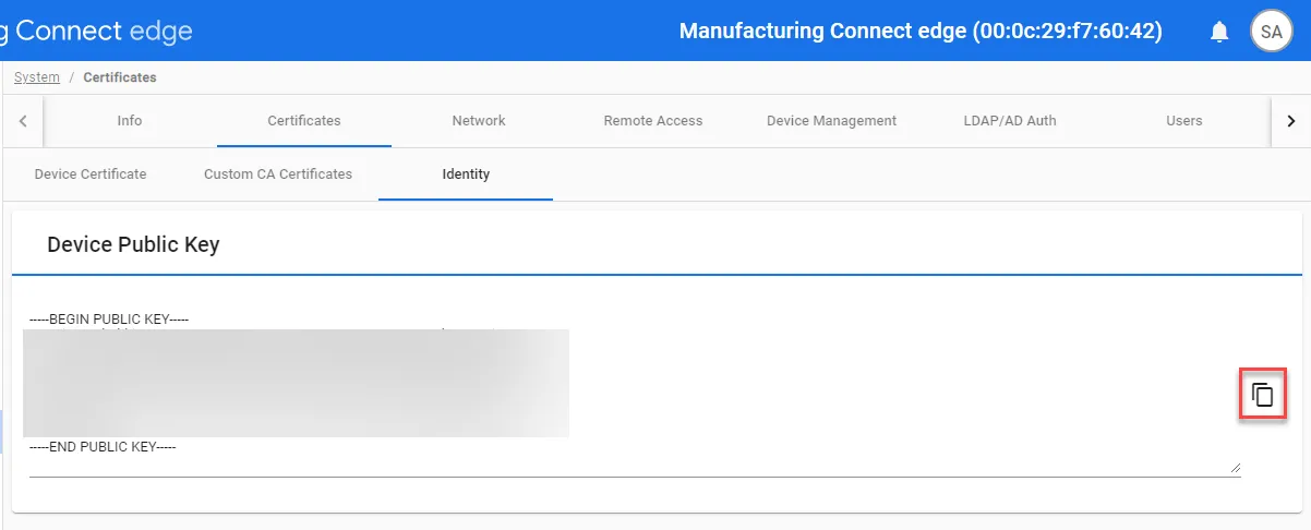Device Public Key copy icon Device Public Key copy icon