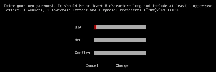 Manufacturing Connect Edge Terminal Change Password configuration