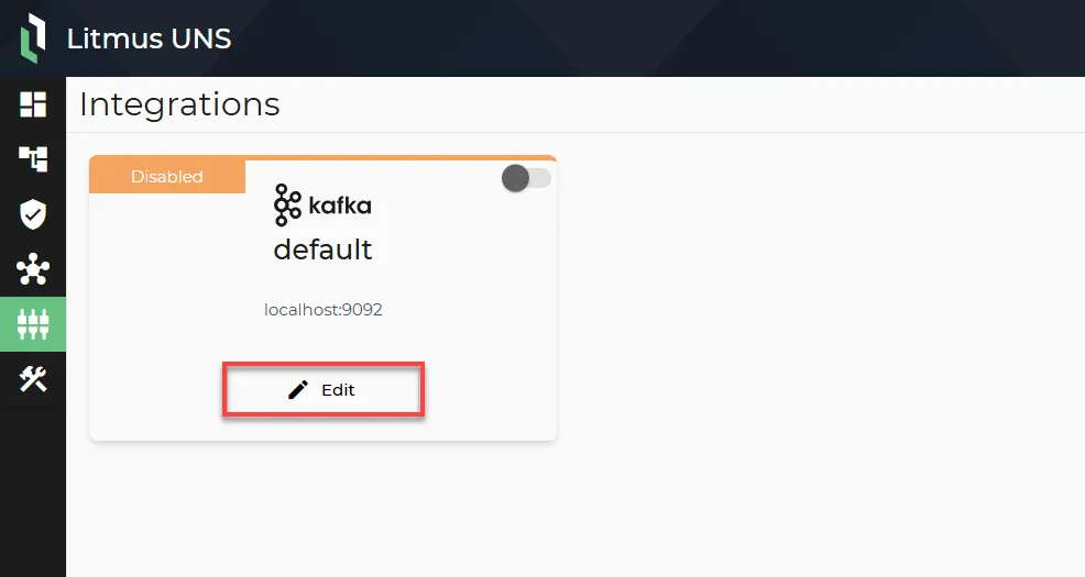 Integration pane Integration pane