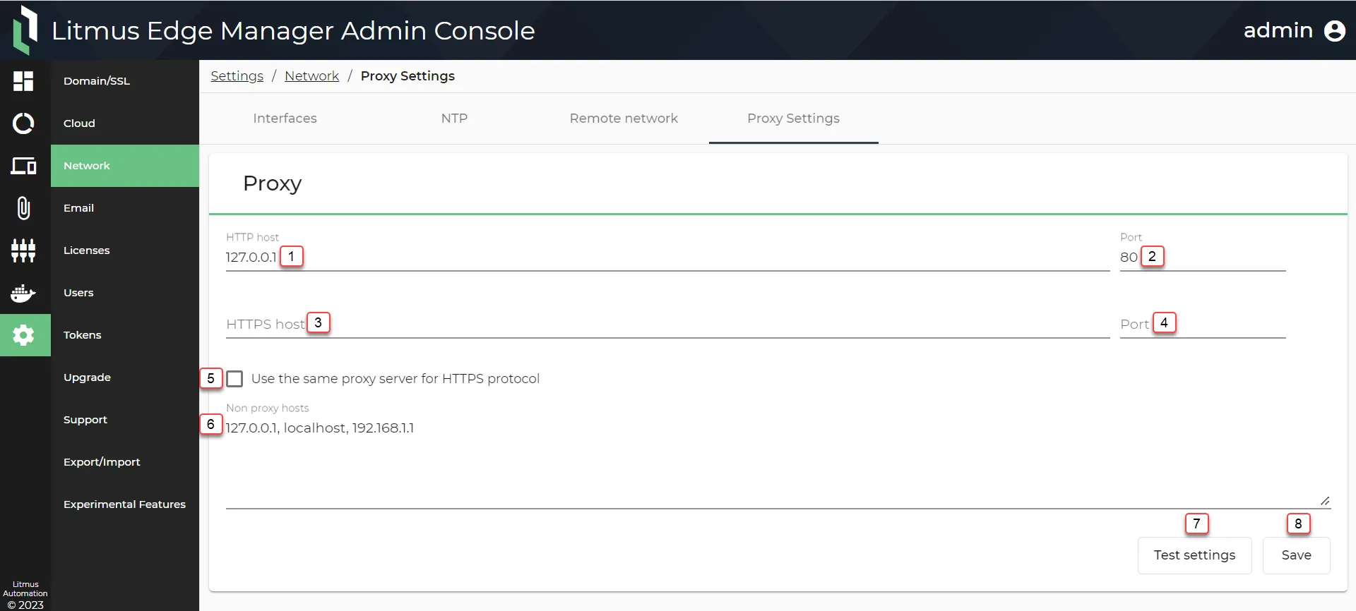 Proxy Settings Tab Proxy Settings Tab