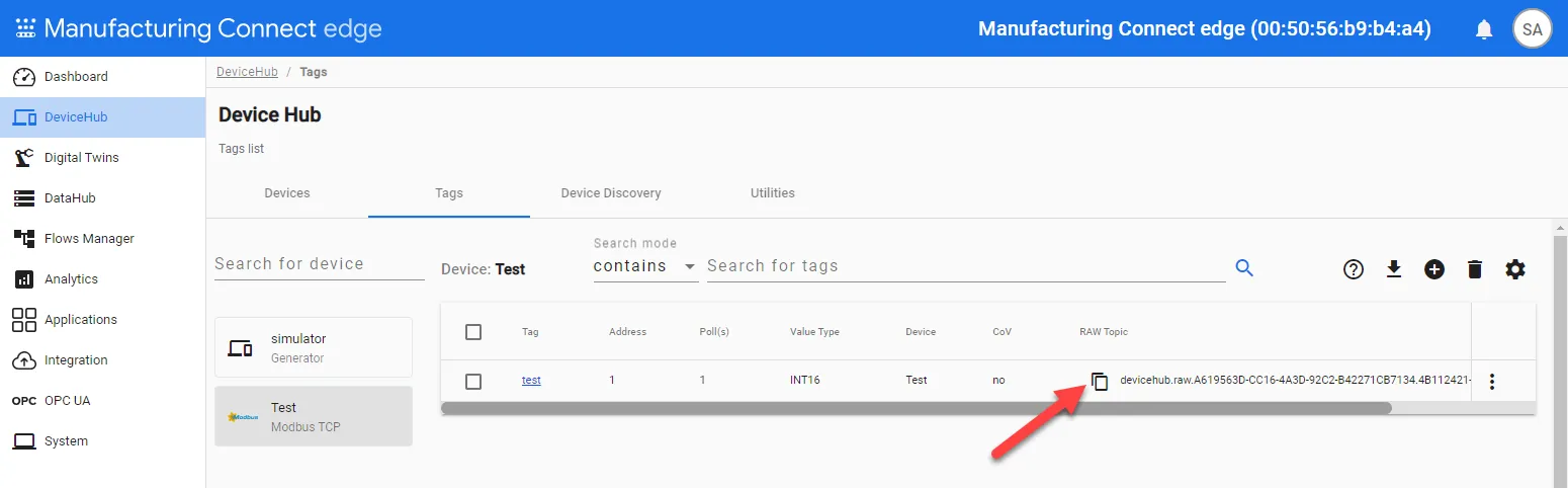 Copy icon for tag