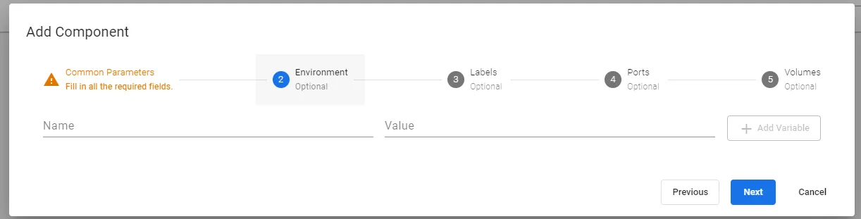 Add Component : Environment Add Component : Environment