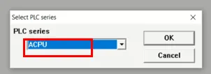 PLC series drop-down list PLC series drop-down list