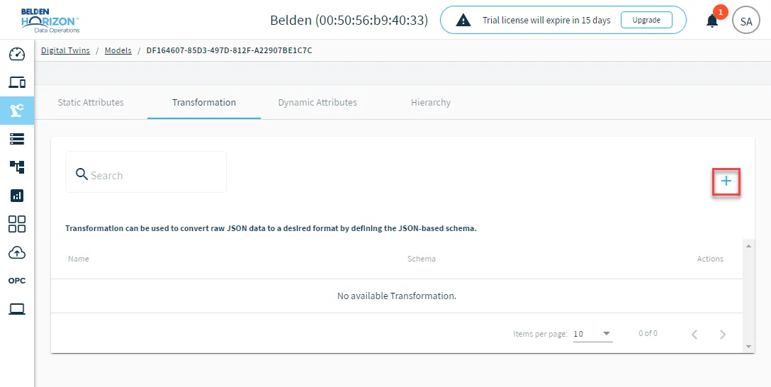 Add a Schema icon Add a Schema icon