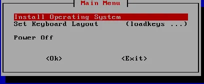 Install Operating System option