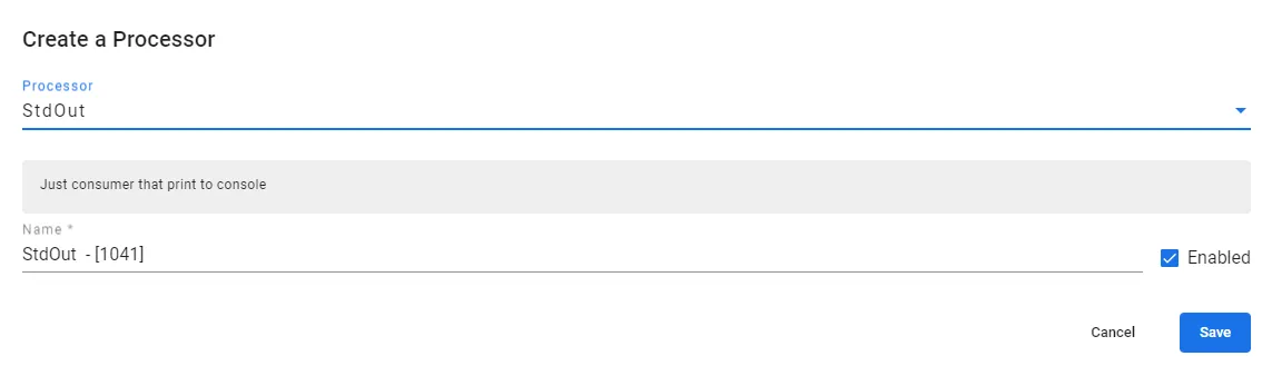 StdOut parameters StdOut parameters