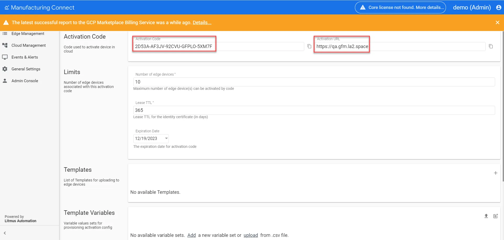 Activation Code and Activation URL Needed Activation Code and Activation URL Needed