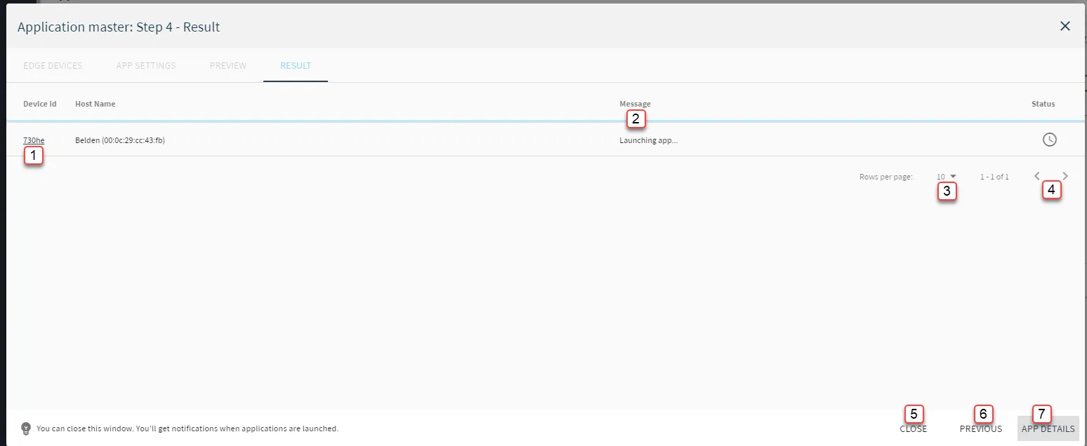 Deploy an Application Step 4 : Result