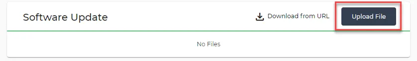 Software Update section Software Update section