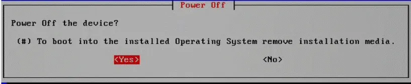Power off option