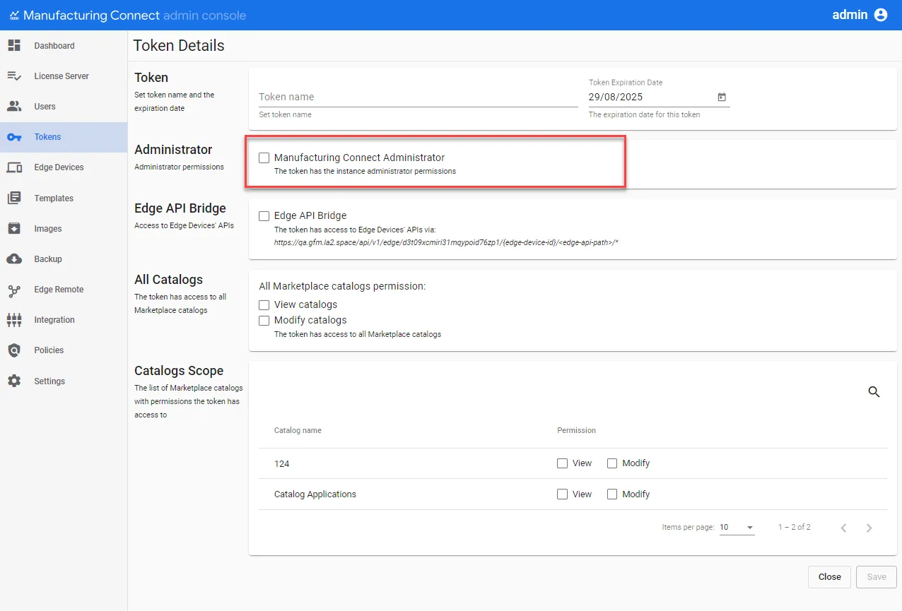 Administrator permissions