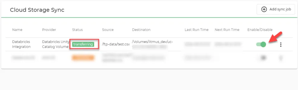 Cloud Storage Sync pane