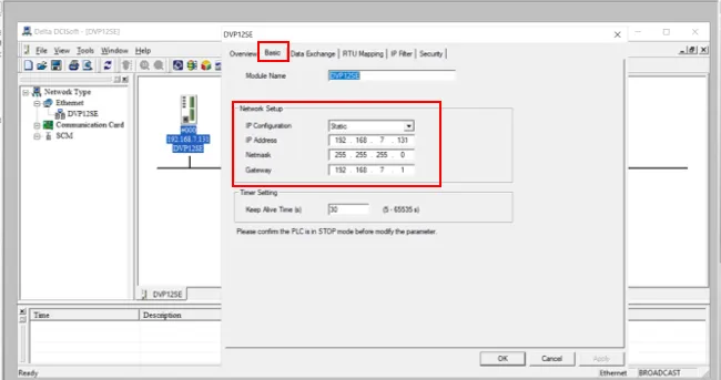 Network parameters