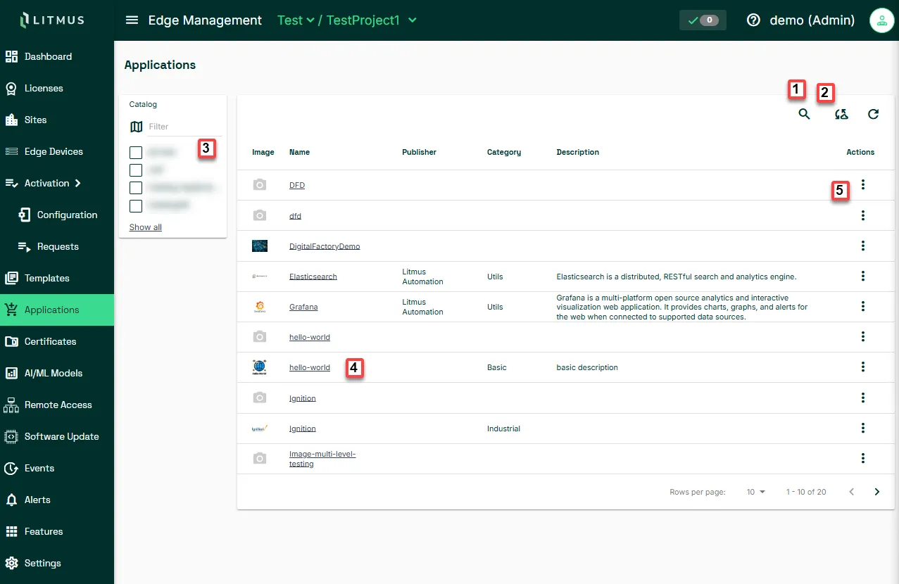 Managing Applications