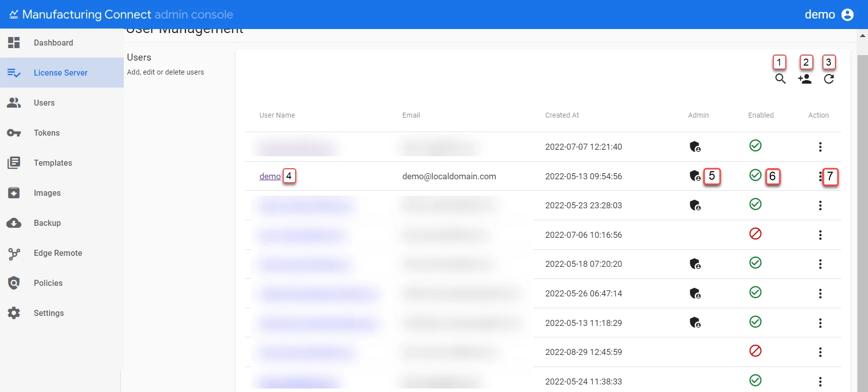The Users UI The Users UI