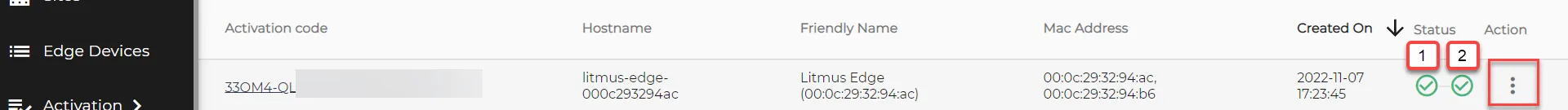 Approve the activation request in Litmus Edge Manager