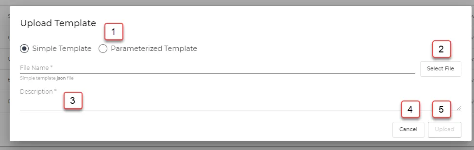 Litmus Edge Manager Admin Console : Upload Templates
