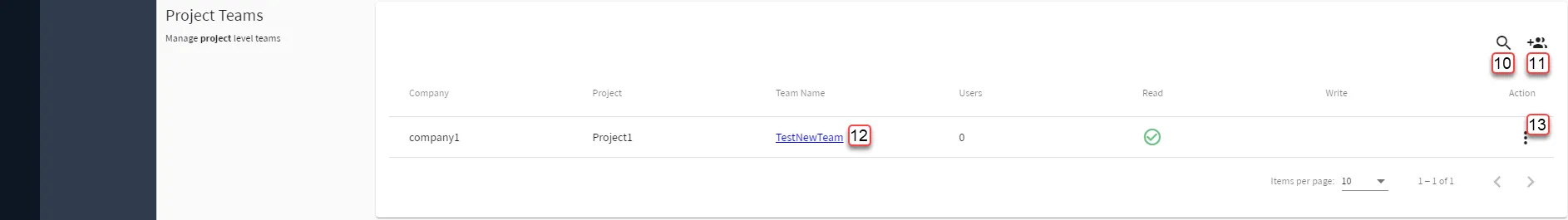 Belden Horizon Data Manager Admin Console : Users : Project Teams Belden Horizon Data Manager Admin Console : Users : Project Teams