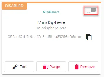 Toggle to enable connector Toggle to enable connector