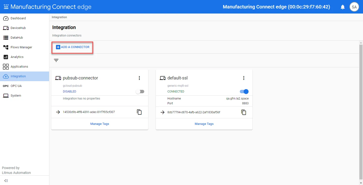 Add a connector icon