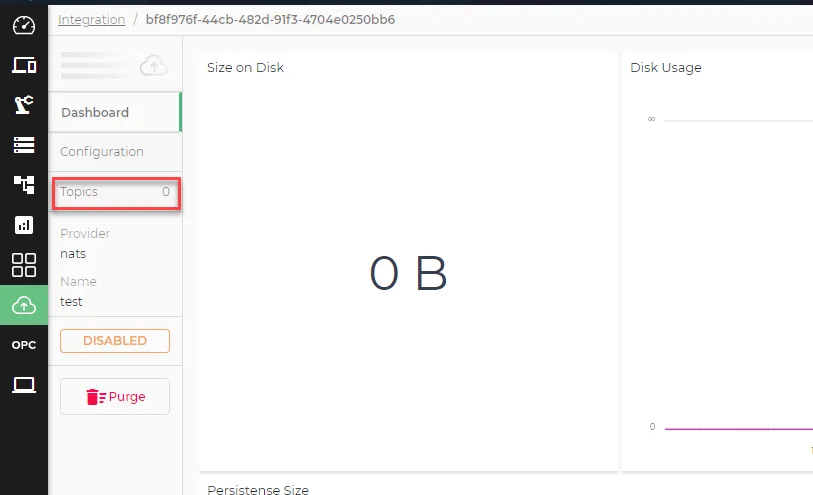 Topics tab