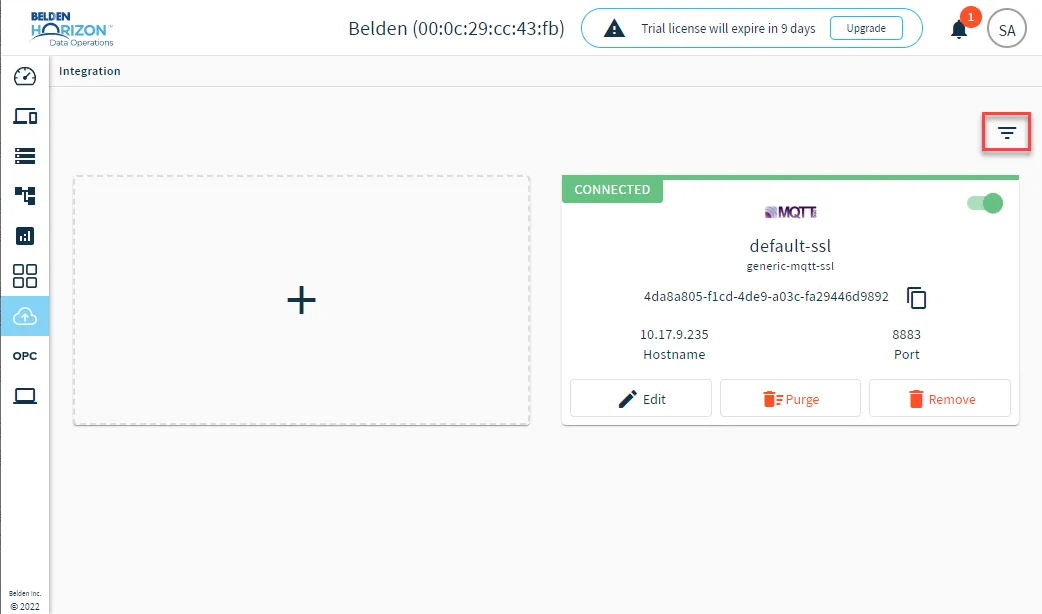 Toggle Connector Filter icon