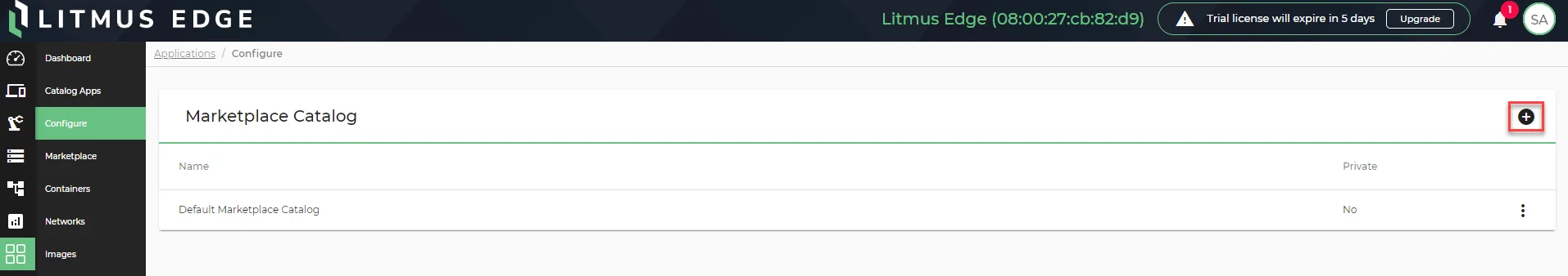 Add Marketplace icon