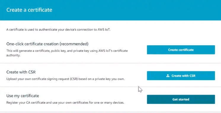 Create a certificate screen Create a certificate screen