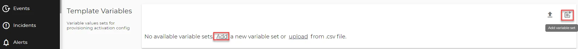Add Template Variables Add Template Variables
