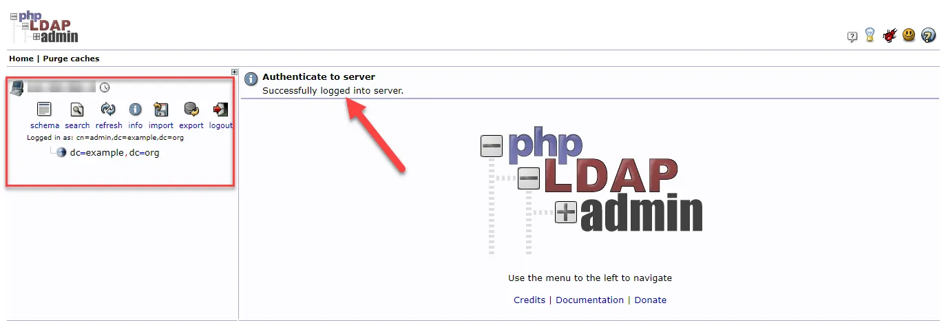PHP LDAP Admin UI Landing Page PHP LDAP Admin UI Landing Page