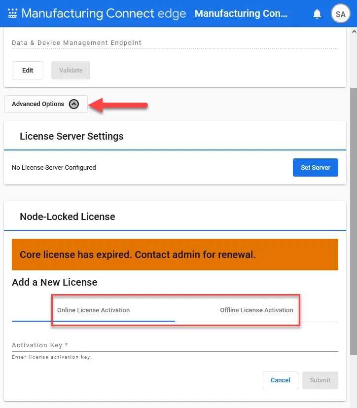 Node-locked license
