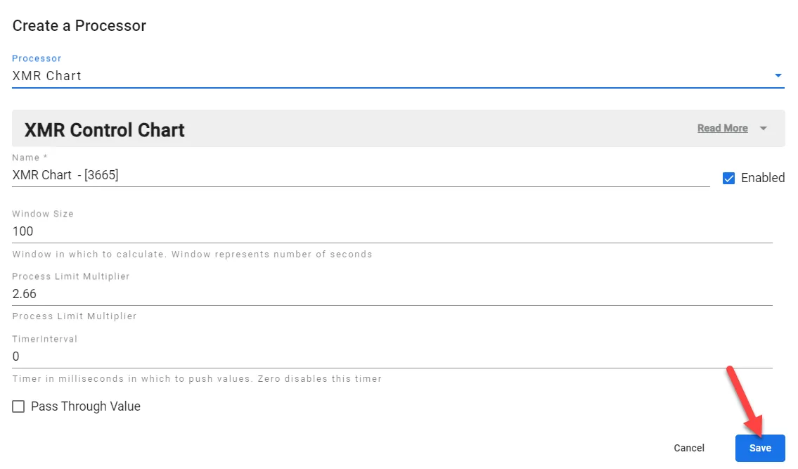 Edit a Processor dialog box