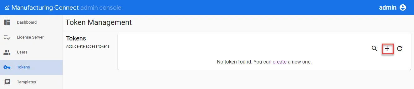 Add new token icon