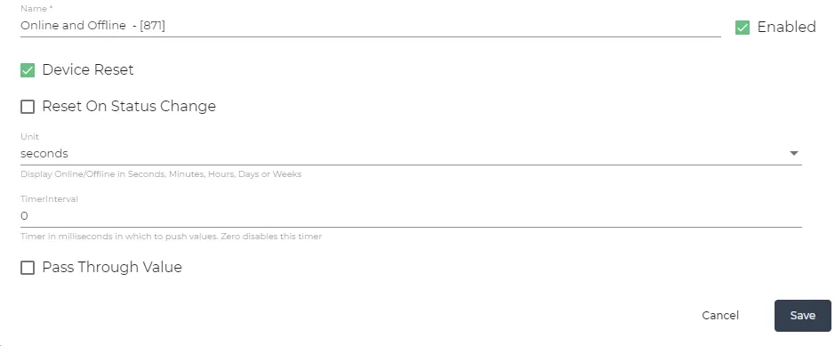 Online and Offline parameters Online and Offline parameters