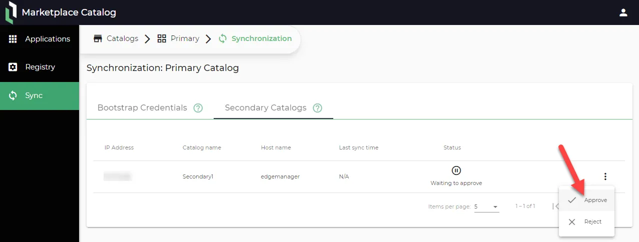 Approve the Request for Sync