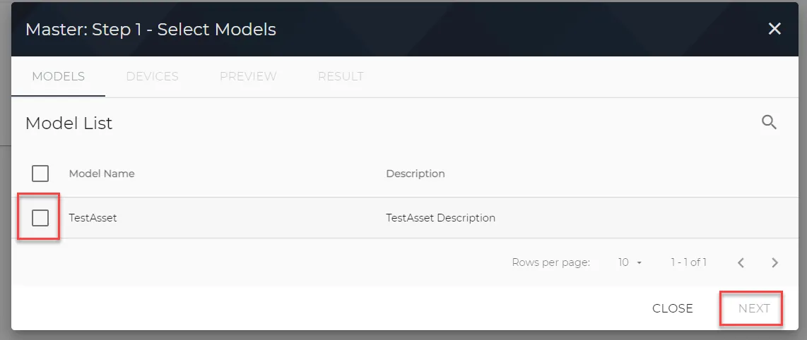 Step 1: Select Models