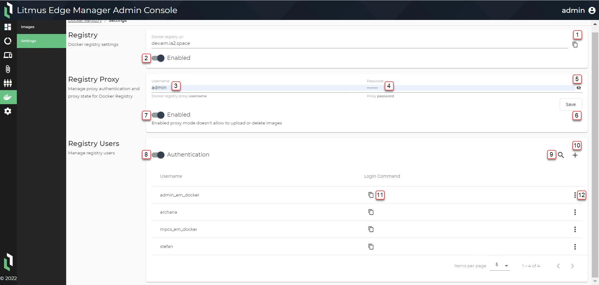 Docker Settings