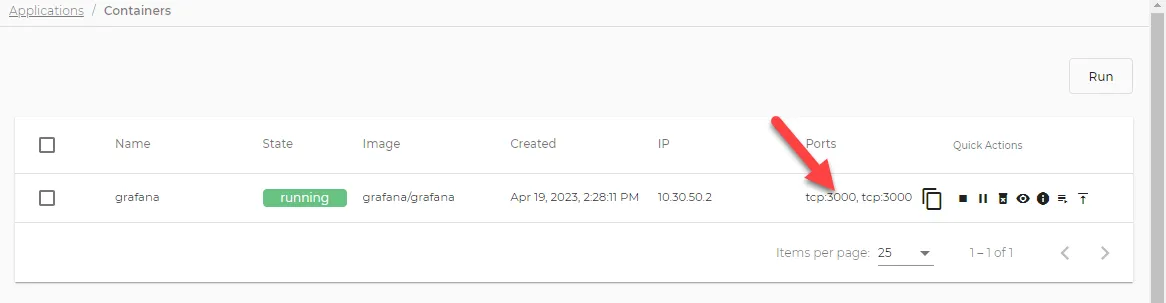 Grafana port Grafana port