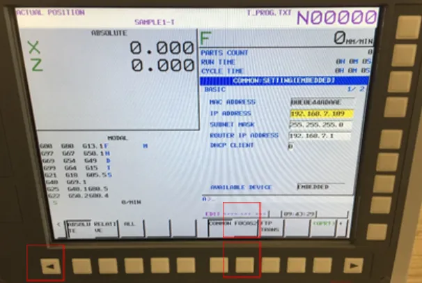 FOCAS2 button reference