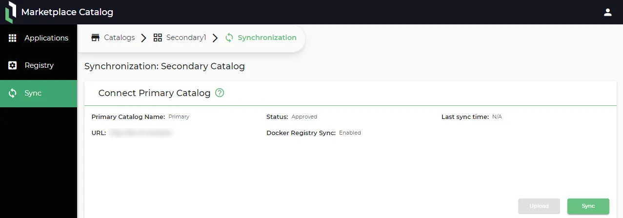 Approved Status in the Secondary Catalog Synchronization page
