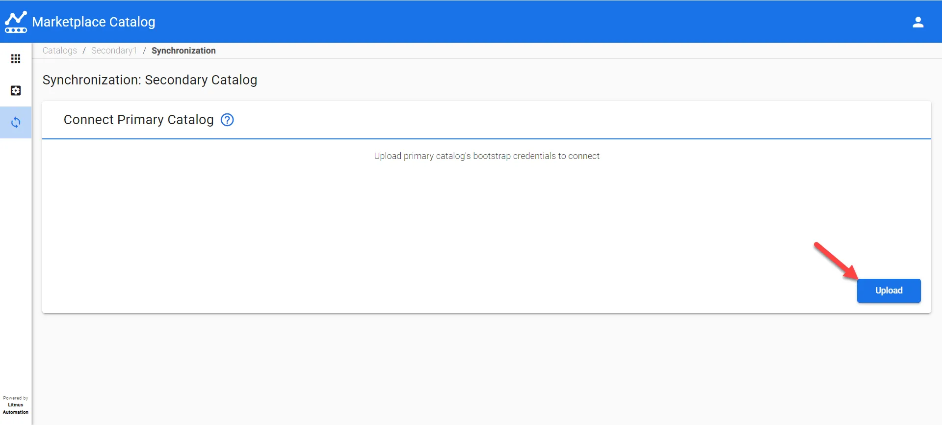 Secondary Marketplace Catalog: Synchronization: Upload