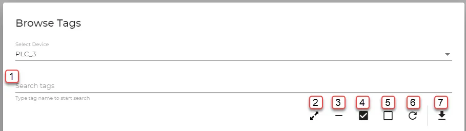 Browse Tags dialog box Browse Tags dialog box