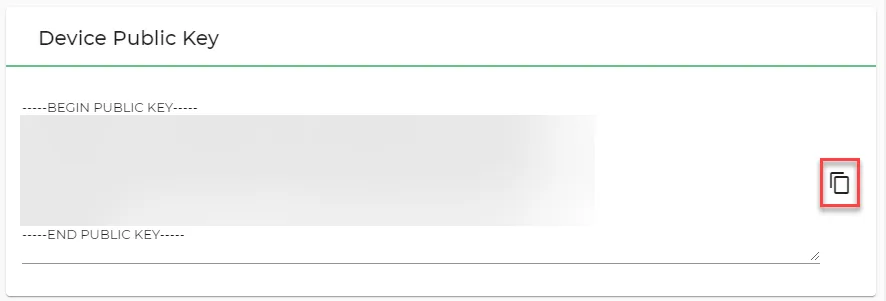 Device Public Key copy icon Device Public Key copy icon