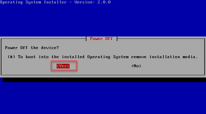 Power Off message Power Off message